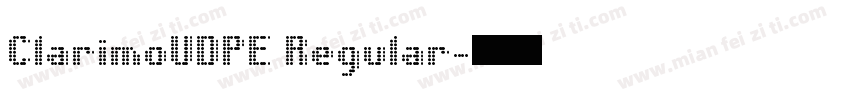 ClarimoUDPE Regular字体转换
